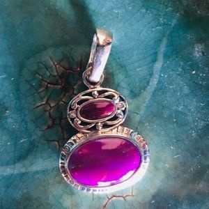 Purple Turquoise .925 sterling Pendant